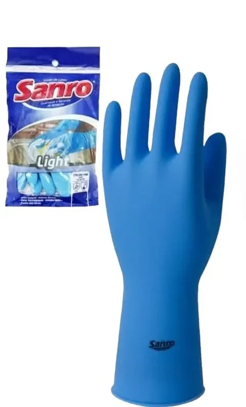 282970202 LUVA LATEX LIGTH AZUL M Atacado