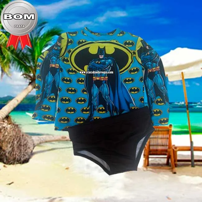 Conjunto Infantil Camisa Manga Longa e Sunga Atacado