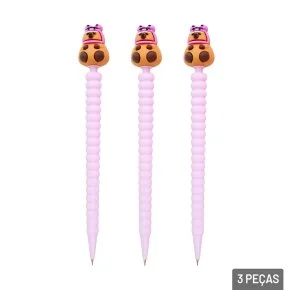 Lapiseira 0.7mm 3 Peças Capivara Atacado