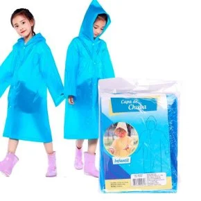 Capa de Chuva Infantil Plástico Color Atacado