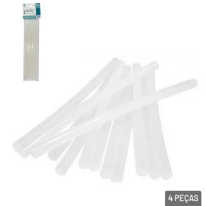 Bastão de Cola Quente 4 Pçs Refil Grosso 11mm Atacado