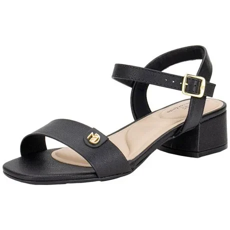 Sandália Feminina Salto Grosso Modare 7211101 Preto Atacado