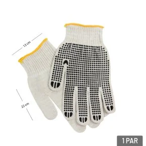 Luva de Algodão Pigmentada 1 Par Branca Atacado