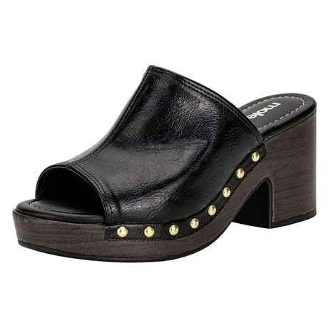 Tamanco Feminino Salto Grosso Moleca 5549107 Preto Atacado