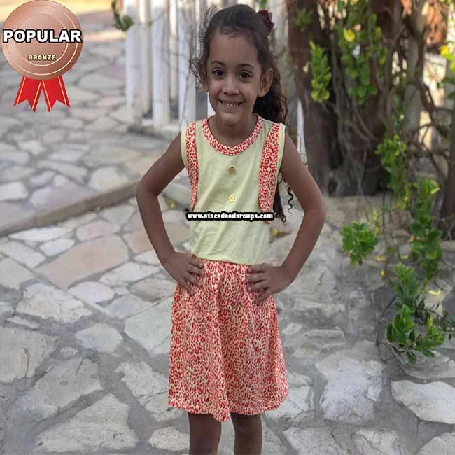Vestidos Infantil em Algodão Atacado