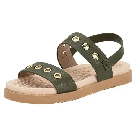 Sandália Feminina Flat Modare 7178123 Verde Atacado