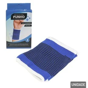 Munhequeira de Poliéster 2 Peças Elásticas Azul Atacado