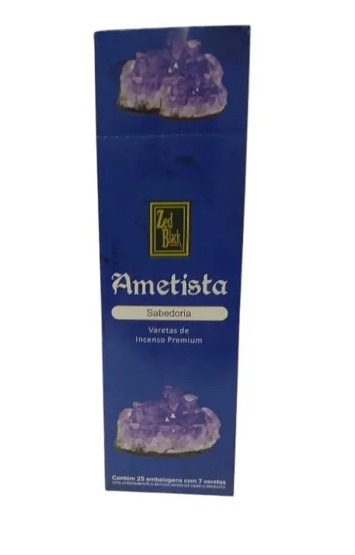 INCENSO ZED BLACK AMETISTA C/25 Atacado