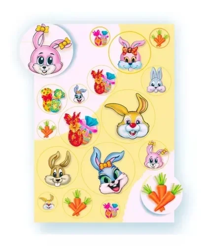 951 ADESIVO PASCOA C/18 Atacado