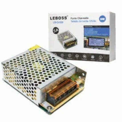 Fonte Chaveada 12V 5A CFTV Bivolt Tipo Colmeia - LB-CA559 Atacado