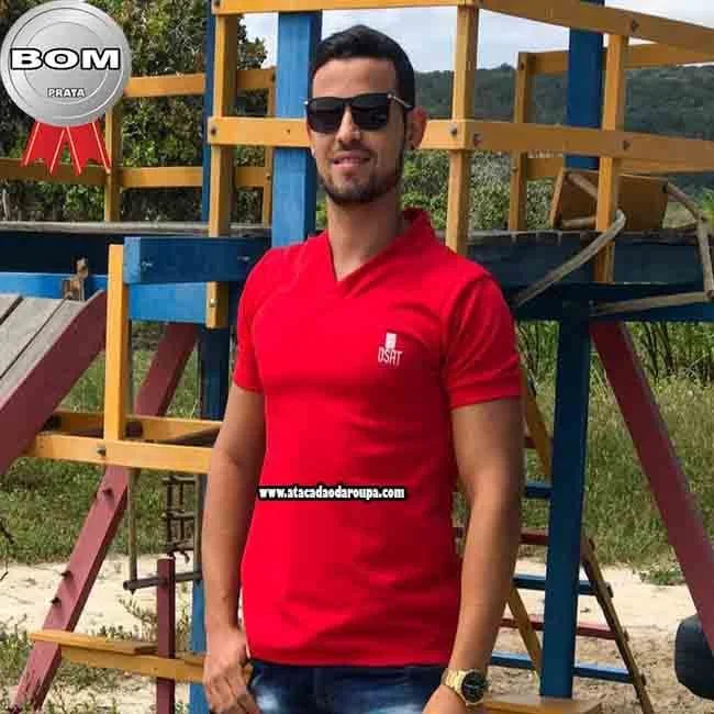 Camisa Gola V Piquet Atacado