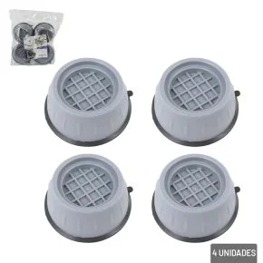Pés Niveladores para Móveis Plástico 4 Peças Cinza Atacado
