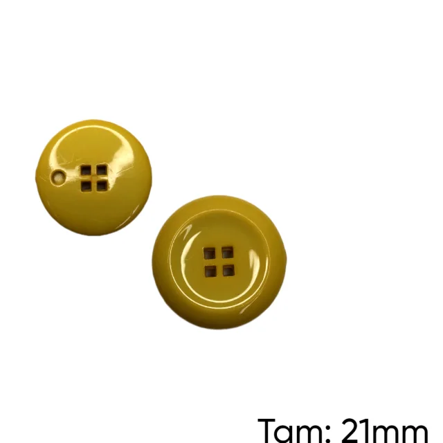 Botão Massa 4 Furos Mostarda - PCT/ 12 UNIDADES - BT3205M Atacado