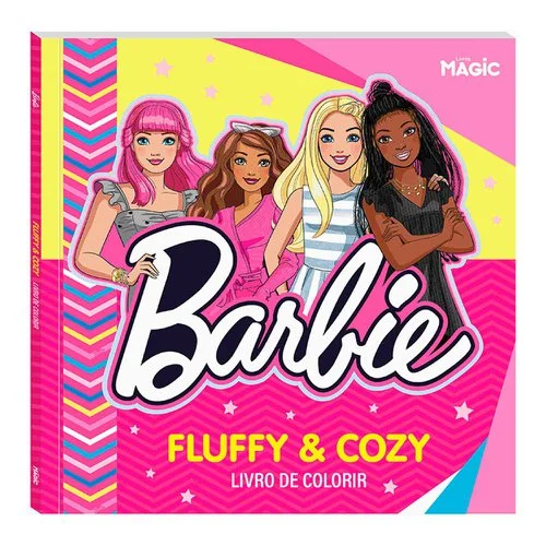 Livro De Colorir Fluffy & Cozy Barbie 48 Páginas Infantil Atacado para Revenda