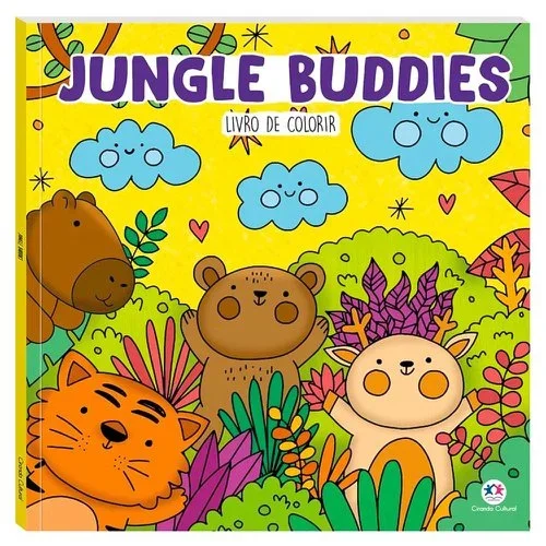 Livro Infantil Para Colorir Amigos Da Selva 48 Páginas Atacado para Revenda