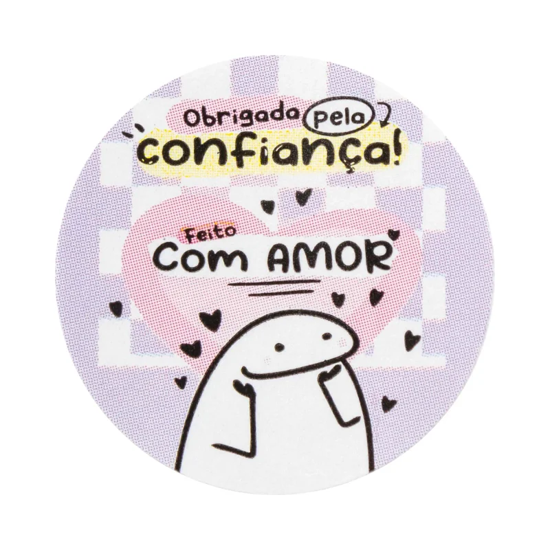 Adesivo de Recebidos F59 - Obrigada pela Confiança - Pacote com 100 Unidades Atacado para Revenda