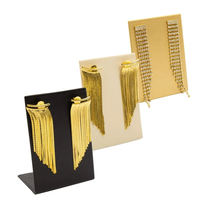 Base Expositora em Corino para Brincos - 1 Unidade Atacado para Revenda