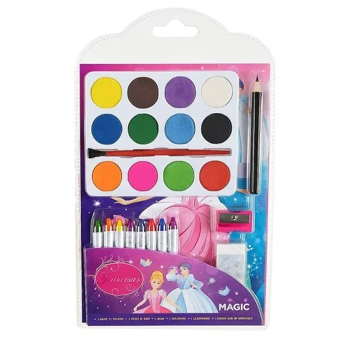 Kit De Colorir Infantil Princesas Com Livro E Aquarela Atacado para Revenda