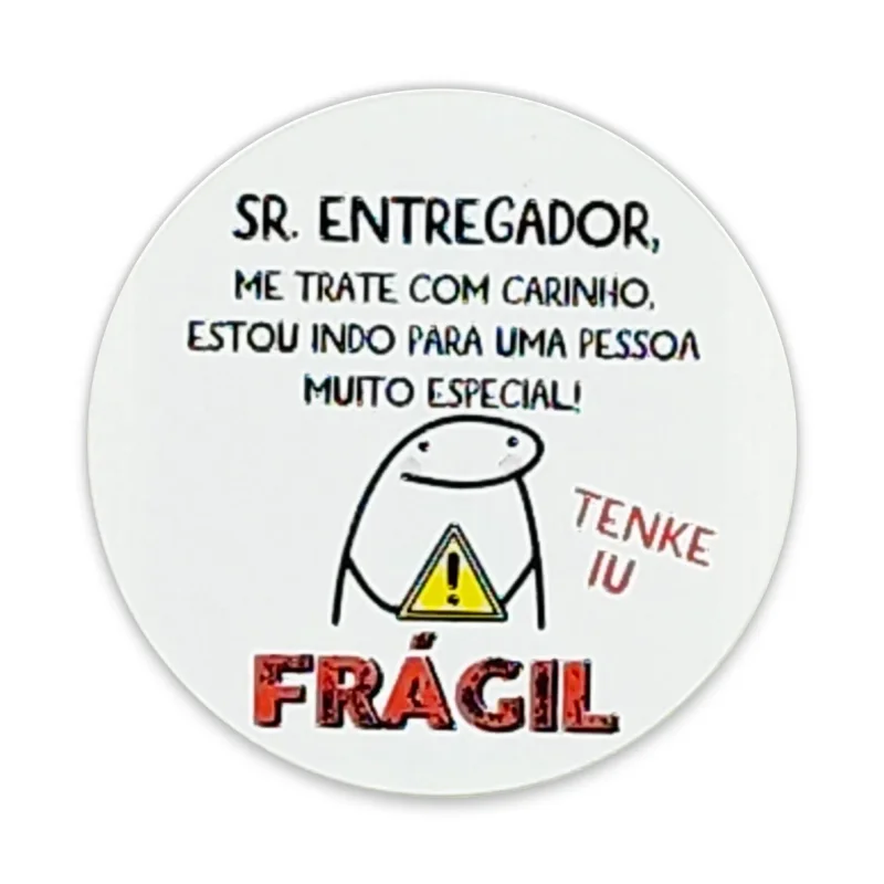 Adesivo de Recebidos F24 - Frágil Flork - Pacote com 100 Unidades Atacado para Revenda