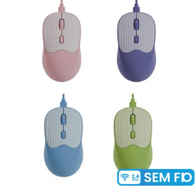 MOUSE SEM FIO TYPE C RECARREGÁVEL 2.4 Ghz  1600dpi KNUP MU028 Atacado para Revenda