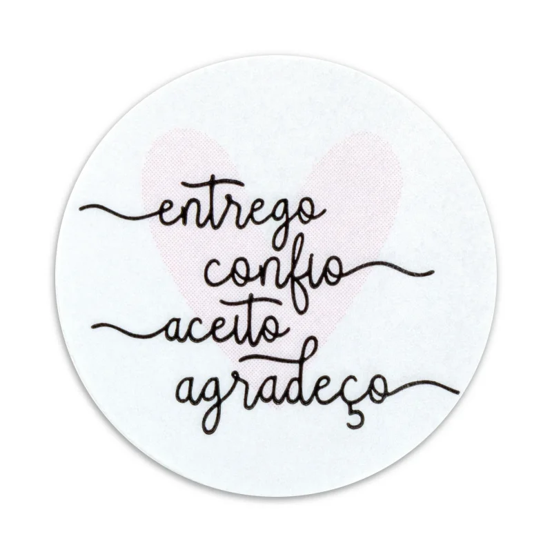 Adesivo de Recebidos F74 - Entrego Confio Aceito Agradeço - Pacote com 100 Unidades Atacado para Revenda