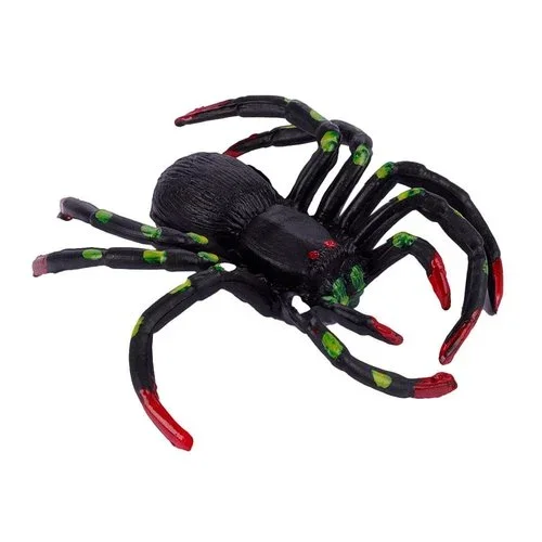 Aranha De Plástico 8cm Colorido Enfeite Halloween Atacado para Revenda
