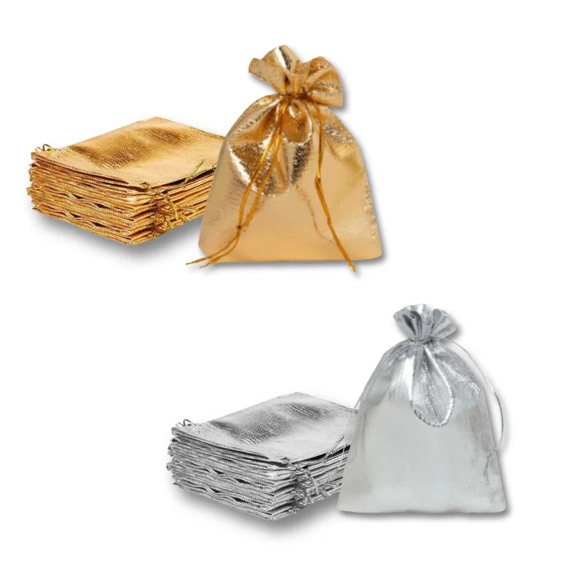 Saquinho de Lamê M - Pacote com 10 unidades Atacado para Revenda