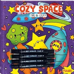 Livro De Colorir Infantil Cozy Space 4 Canetas 48 páginas Atacado para Revenda