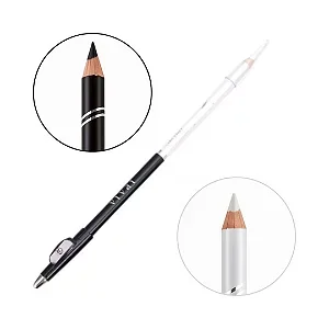 Lápis Delineador de Olhos 2 em 1 Preto e Branco Com Apontador Vivai 2010 Atacado para Revenda