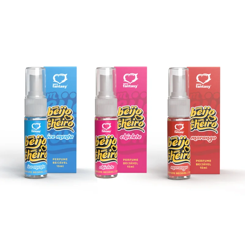 Perfume Beijável Um Beijo e Um Cheiro 15ml Sexy Fantasy Atacado para Revenda