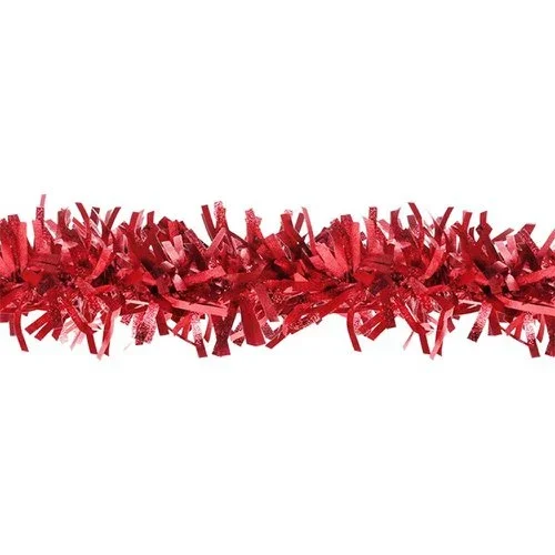 Enfeite Festão Texturizado Vermelho Árvore De Natal 2 Metros Atacado para Revenda