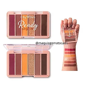 Paleta de Sombras Ready to Glow City Girls CG334 Cor A Atacado para Revenda
