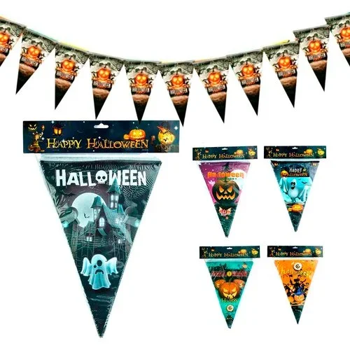 Bandeirola 2.20m De Papel Enfeite Halloween Sortidos Atacado para Revenda