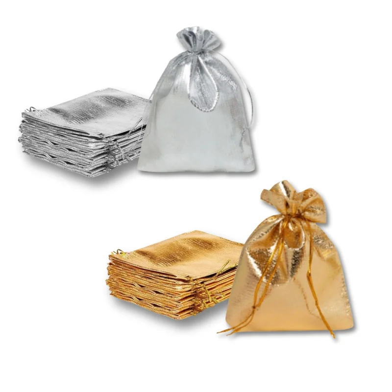 Saquinho de Lamê P - Pacote com 10 unidades Atacado para Revenda