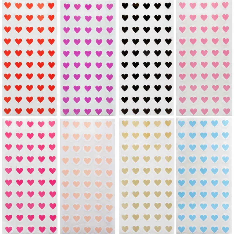 Adesivo Marcador Coração - Pacote com 100 Unidades Atacado para Revenda