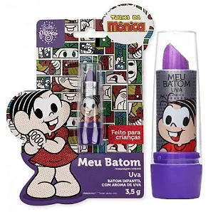 Turma da Monica - Meu Batom Infantil Hipoalergenico - Uva (Em Cartela) (Validade: 03/26) Atacado para Revenda