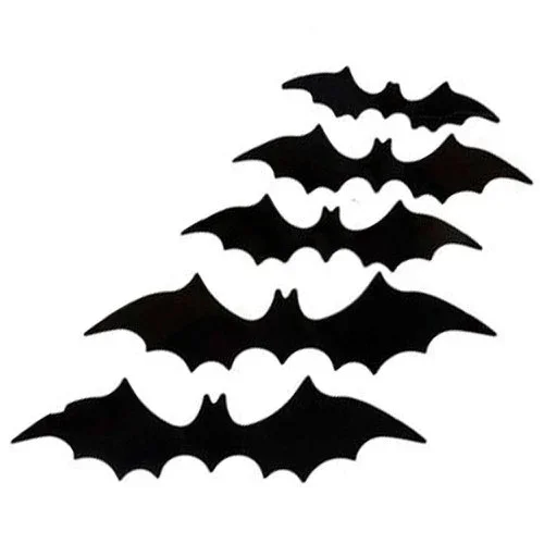 Enfeite Halloween Morcegos 12 Peças Adesivas Atacado para Revenda